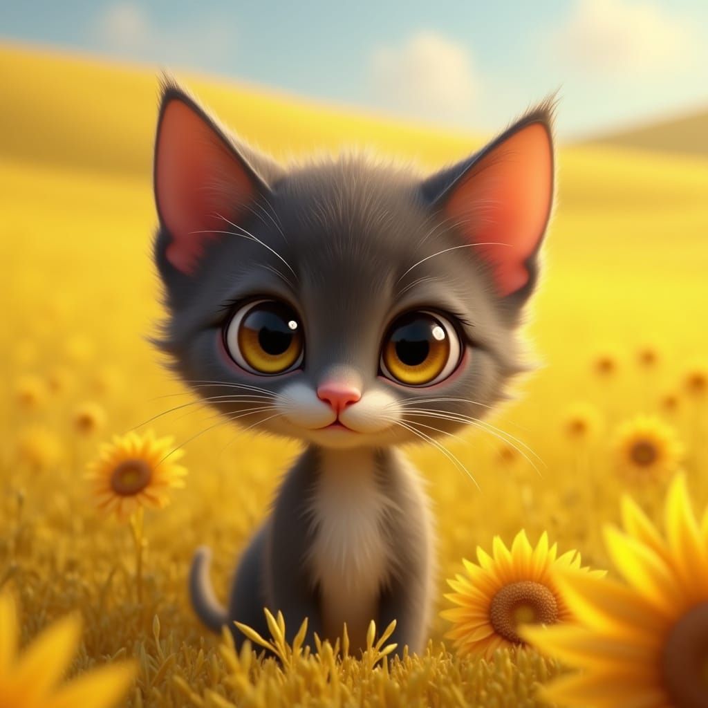 a highly detailed, close-up portrait of an adorable, thin, a...