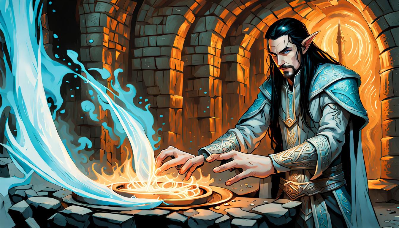 Celebrimbor Forging Rings: Graffiti Comic Art