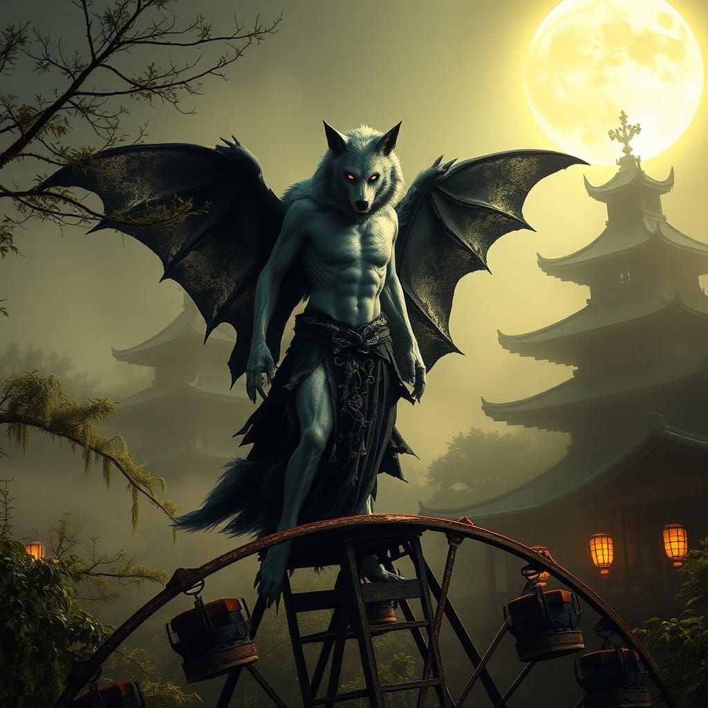 Werewolf Vampire in Japanese Tea Garden