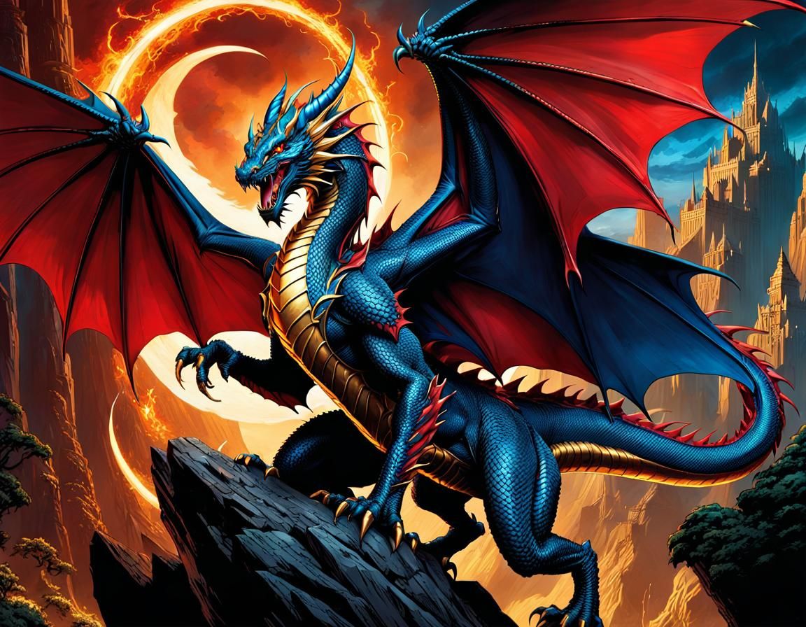 Fierce Dragon in Dynamic Comic Book Art