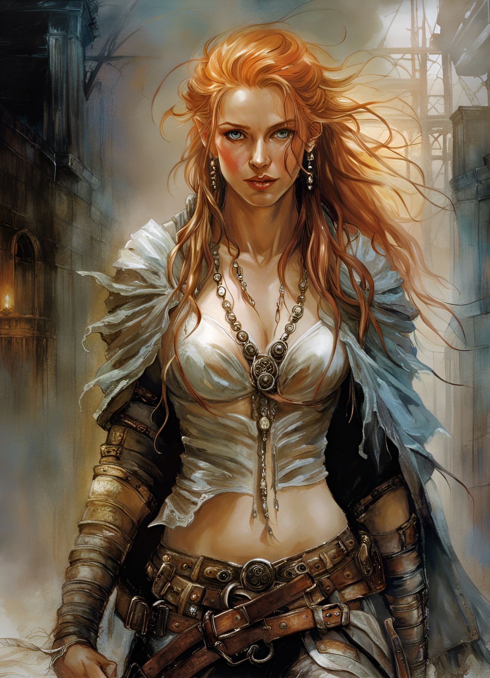 Ginger Adventuress Emerges Victorious: Digital Art