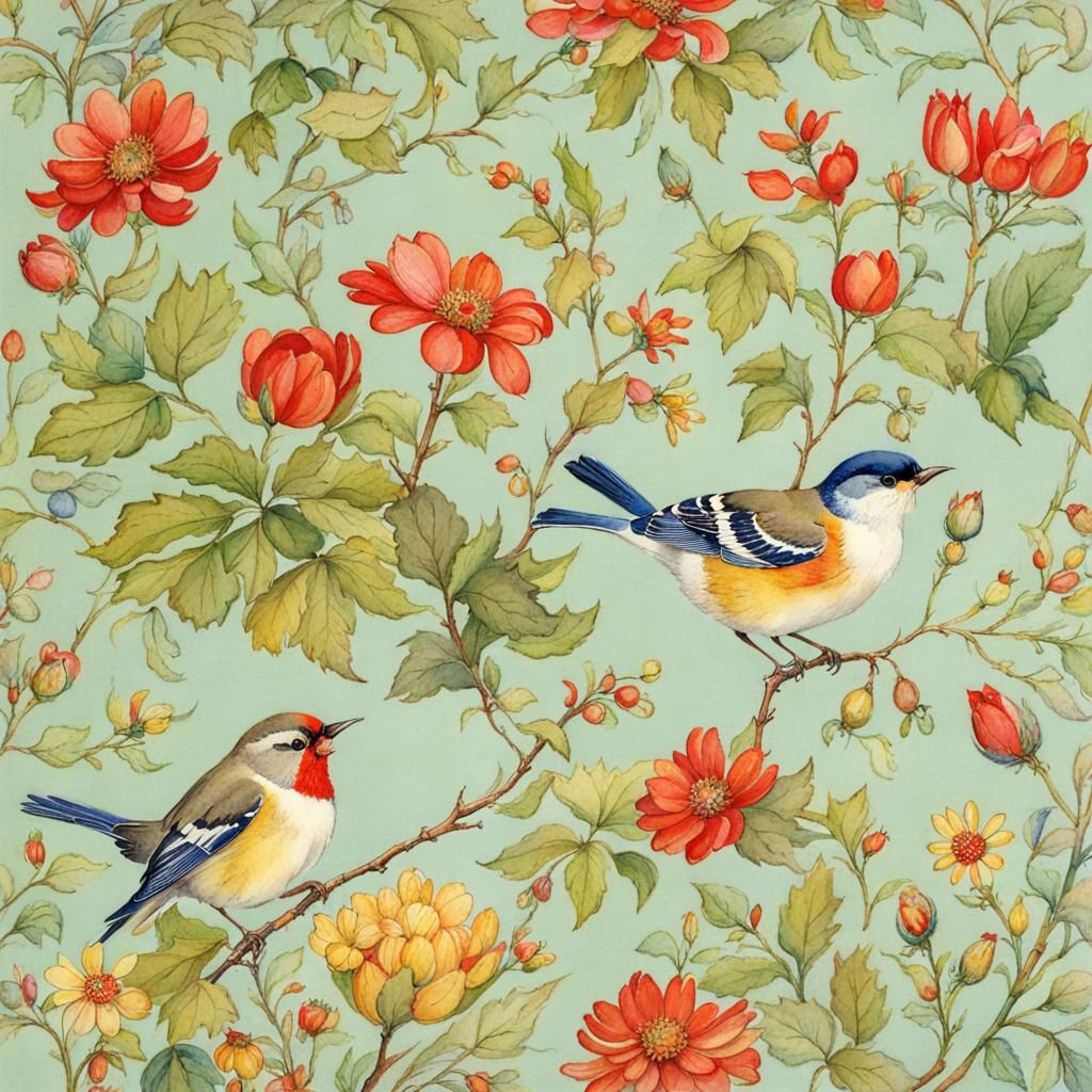 Charming Woodland Tea Party Illustration