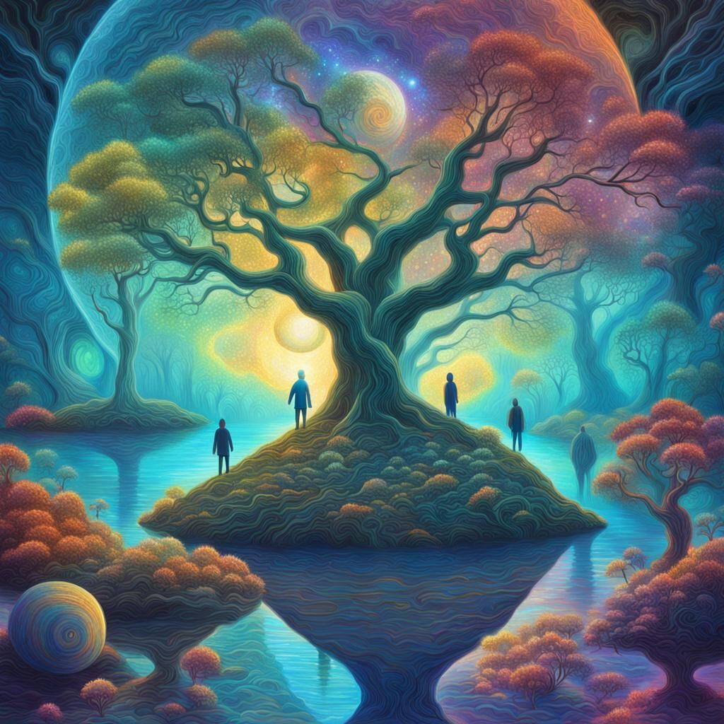 Mysterious Figures in Cosmic Holographic Illustration