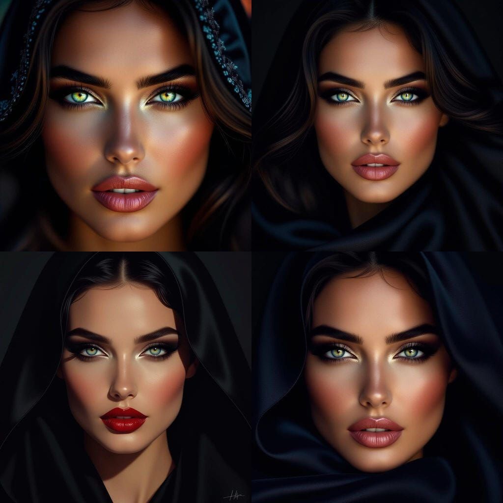 Mysterious Gaze: A Universe Within Dark Eyes