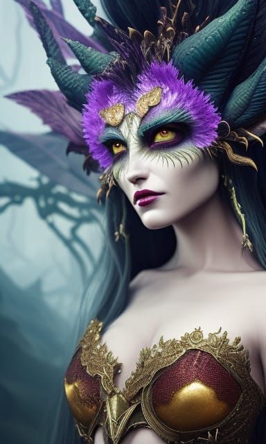 Ethereal Elven Portrait in Ornate Armor