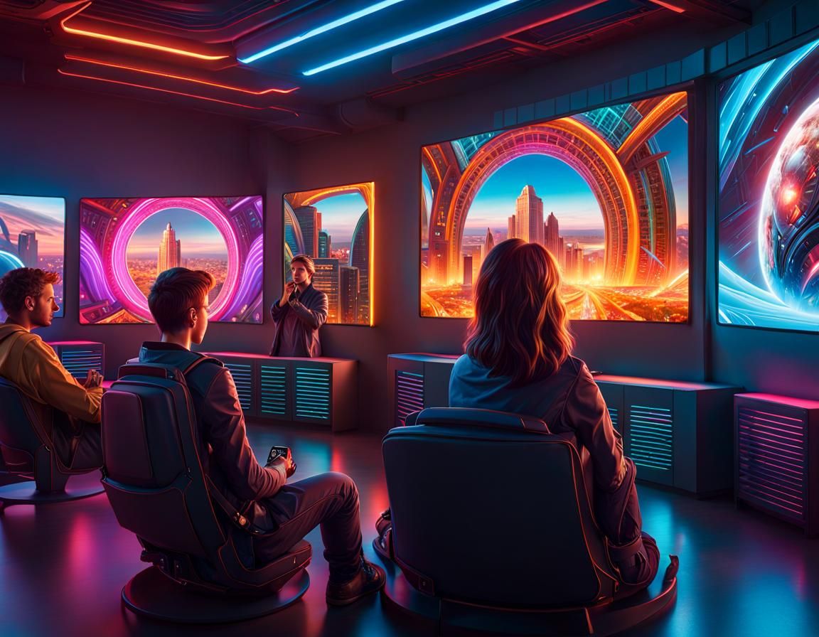 futuristic college lecture