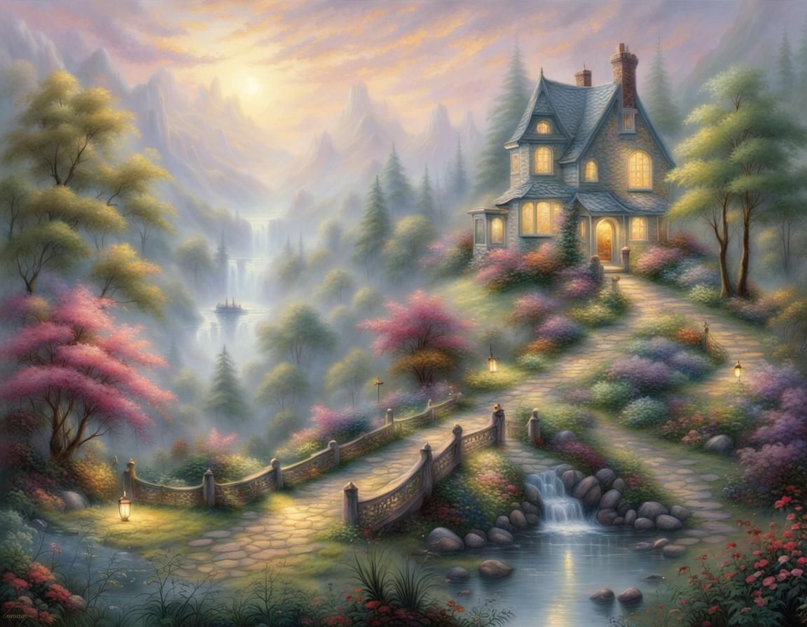 Ethereal Magical Place in Hyperdetailed Fantasy Style