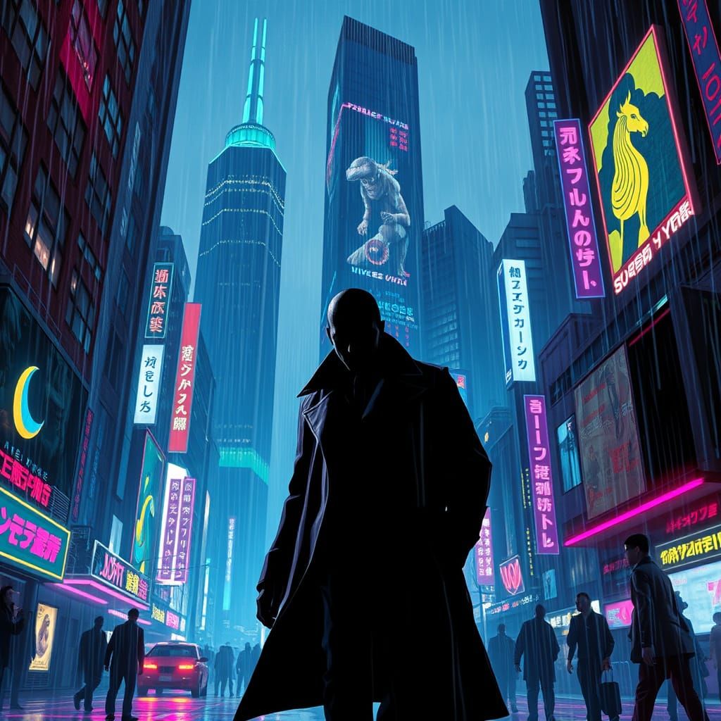 Neon Dreams: Cyberpunk Cityscape by Night