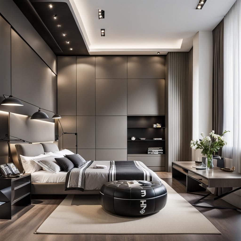 Juventus Fan Themed Bedroom Interior Design