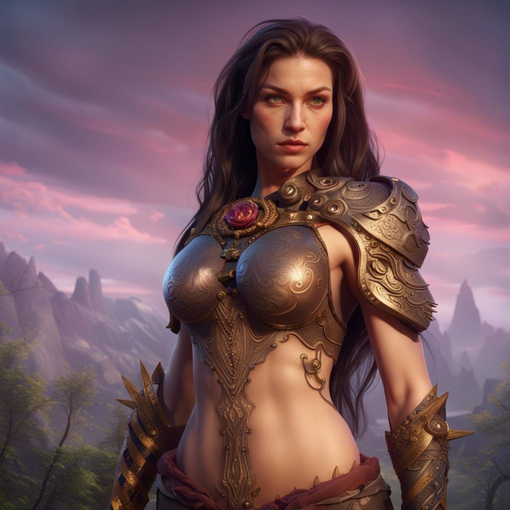 Detailed Fantasy Art of a Female Figure