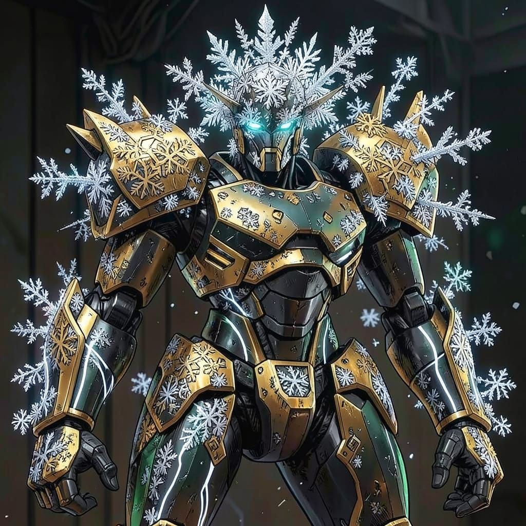 Colossal Mecha Robot in Manga Style