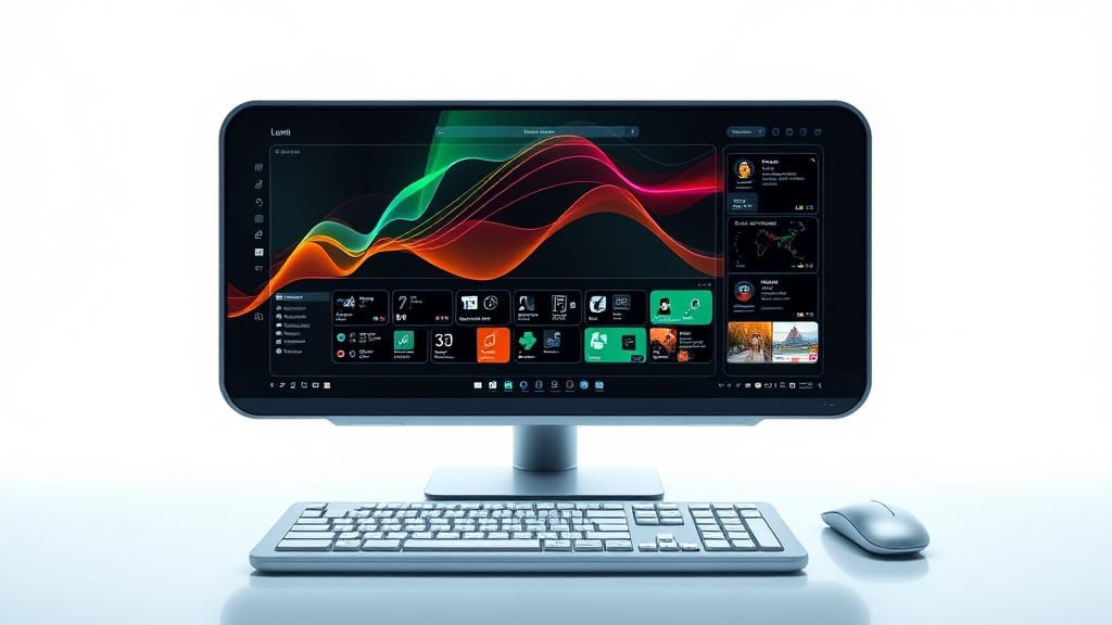 Futuristic GUI for Computer Operating System in 2125