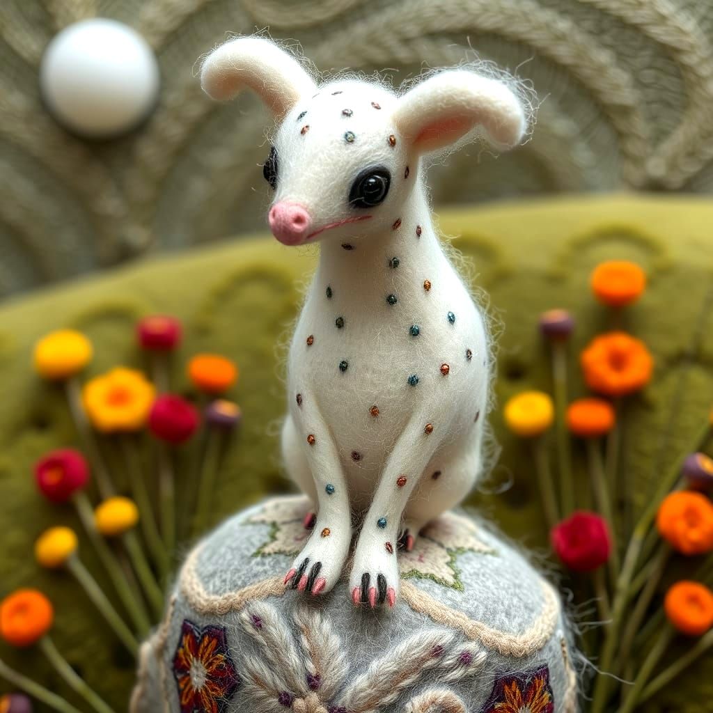 Abstract Felted Art Texture