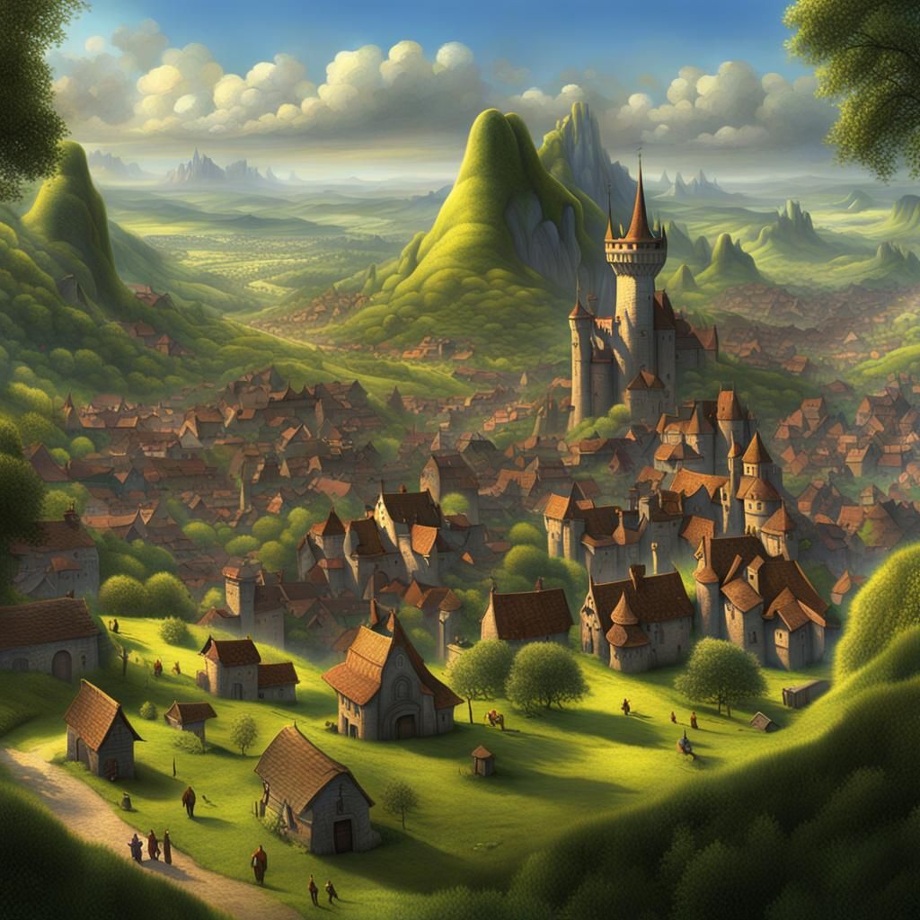 Cinematic Shrek in Detailed Digital Matte Painting