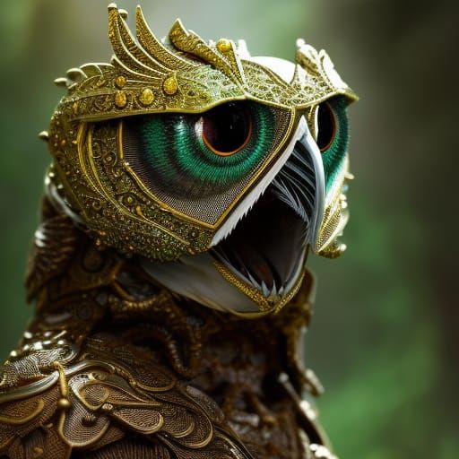 Lizard-Green Skeleton Warlock Droid Portrait