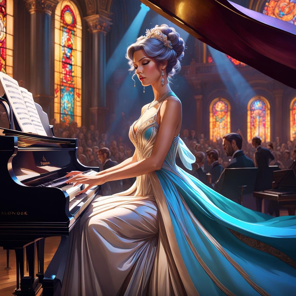 Concert Pianist Portrait with Dynamic Lighting