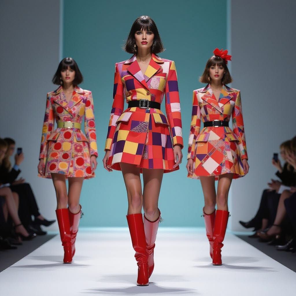 1960s Mod Fashion Shoot: Bold Patterns and Go-Go Boots