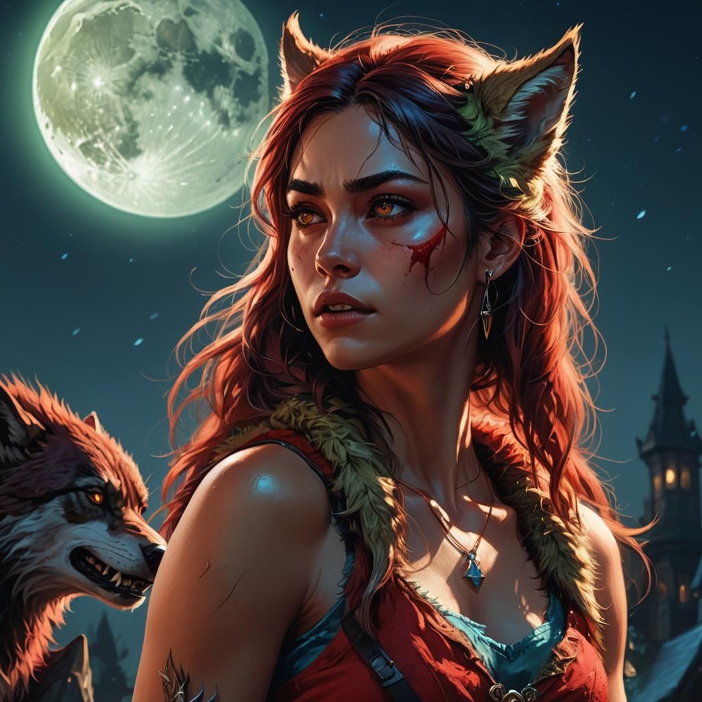 Teenage Werewolf Transformation: Hyper-Realistic Digital Art