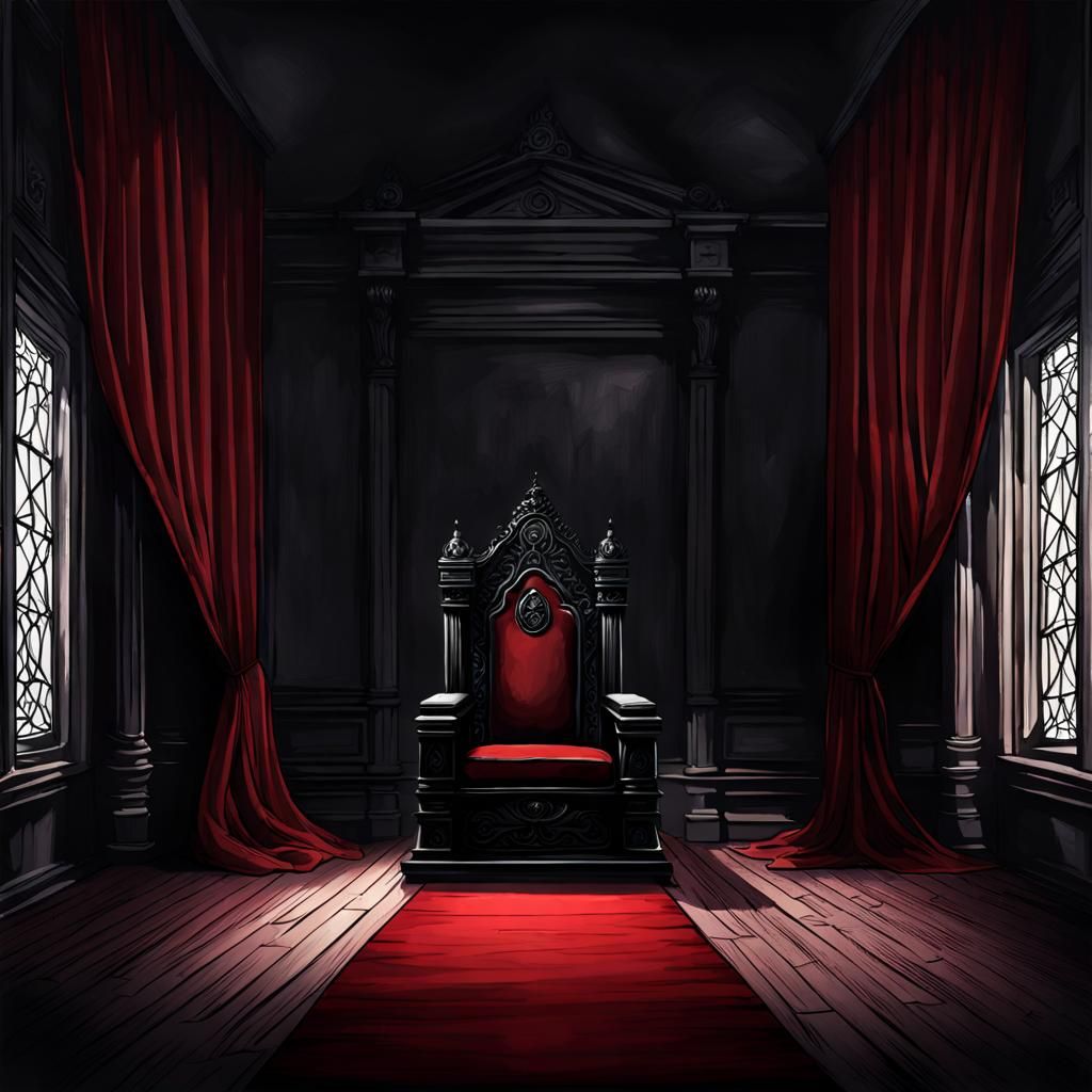 Dark throne room