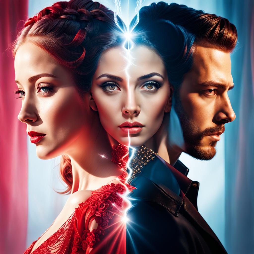 Romantic Double Exposure Portrait for Valentine's Day