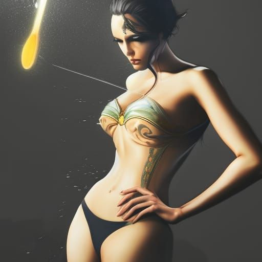 Hyperrealistic Woman Portrait with Dramatic Lighting