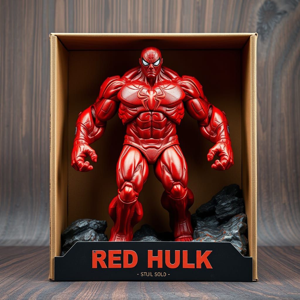 Ethereal Marvel Legends Red Hulk Action Figure in 3D Etched ...