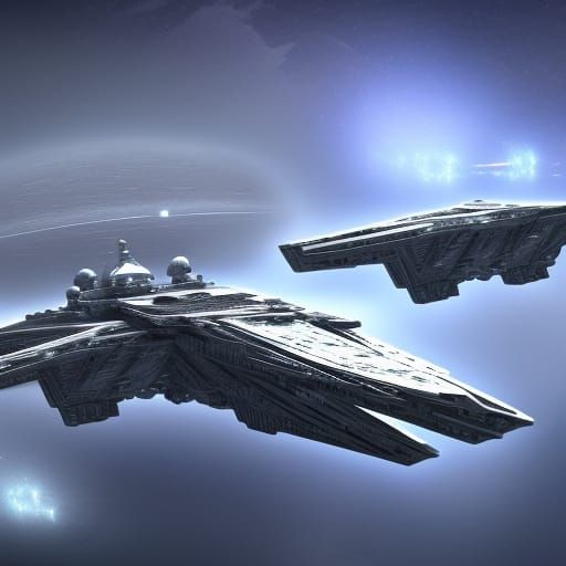 Imperial Star Destroyer: Detailed Matte Painting