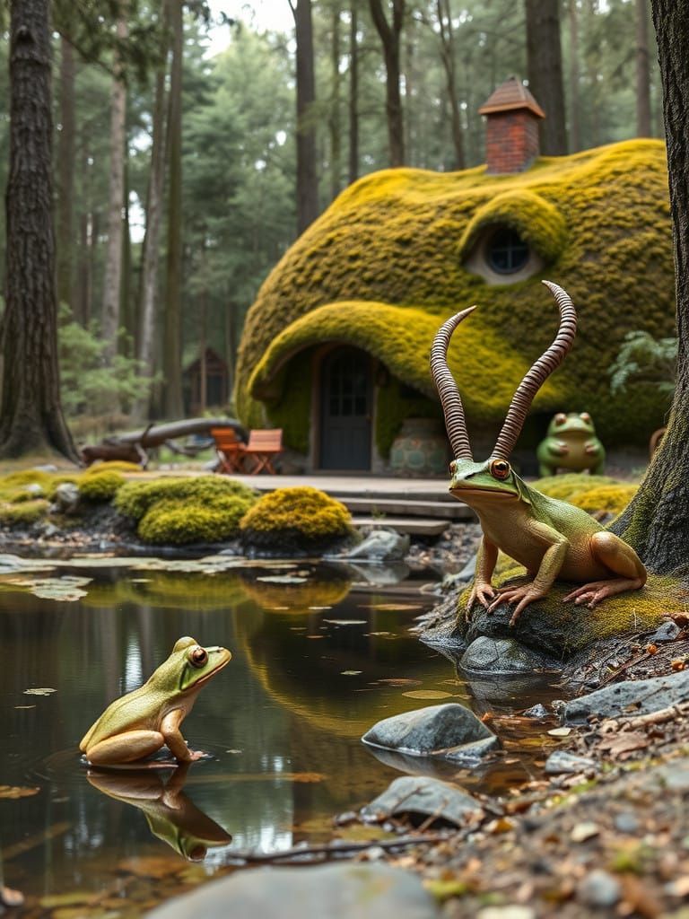 Greeple Frogs with Greater Kudu Ears