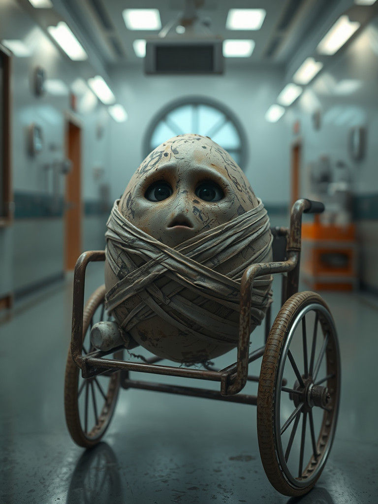 Humpty Dumpty Egg Injured in Emergency Room