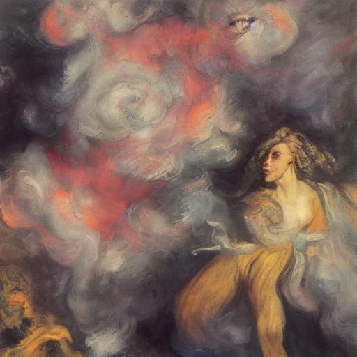 Explosive Rabbits Photobomb in Baroque Expressionist Style