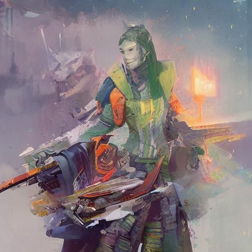 Fantasy Character Portrait in Digital Painting Style