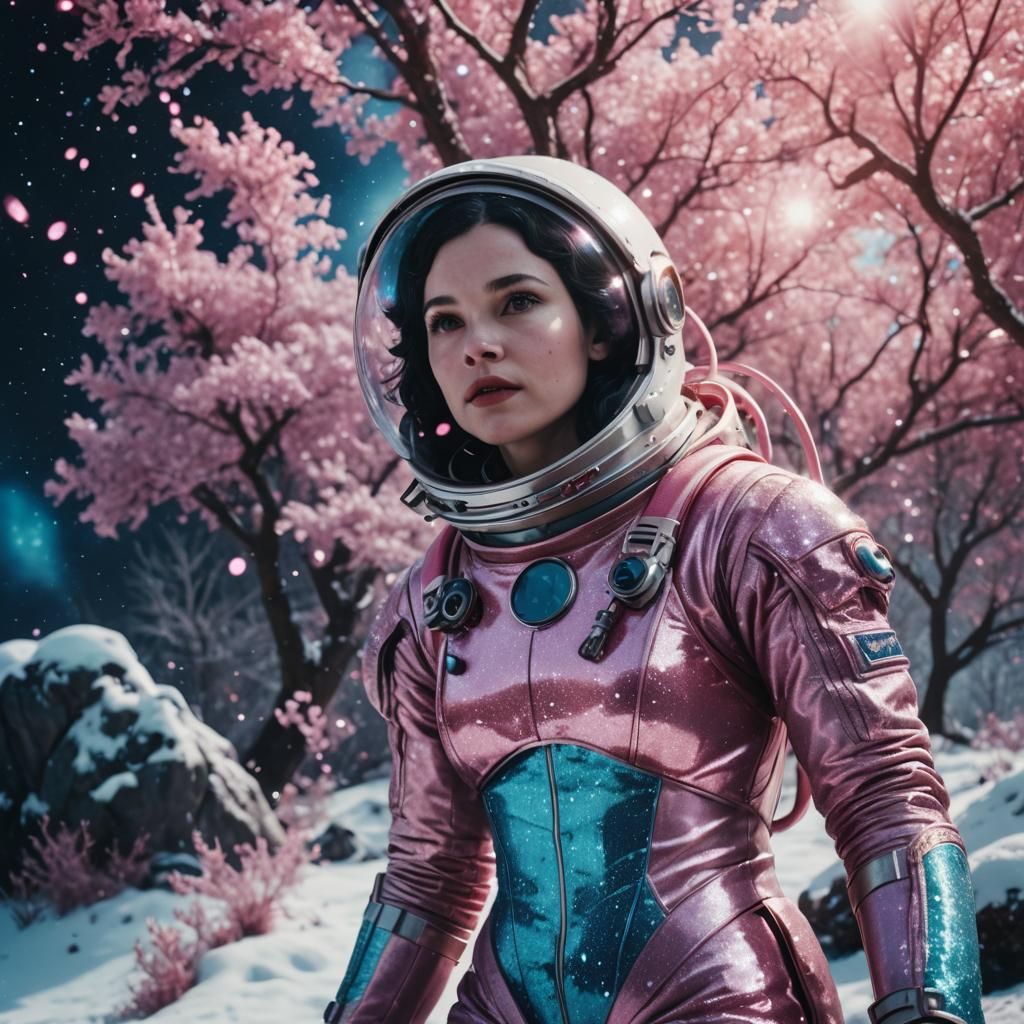 Sparkling Space Mermaid Snow White Cosmonaut