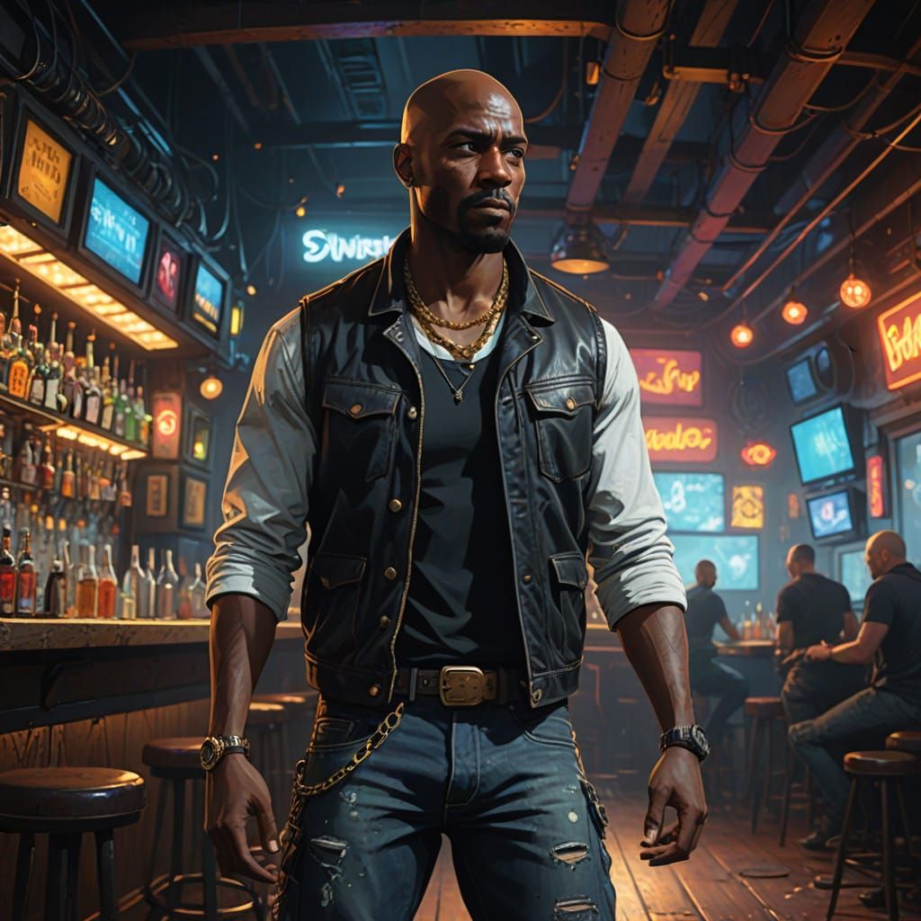 Dapper Nightlife Enthusiast in Vibrant Dance Club
