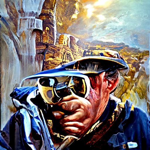 Detailed Oil Painting of a Top G
