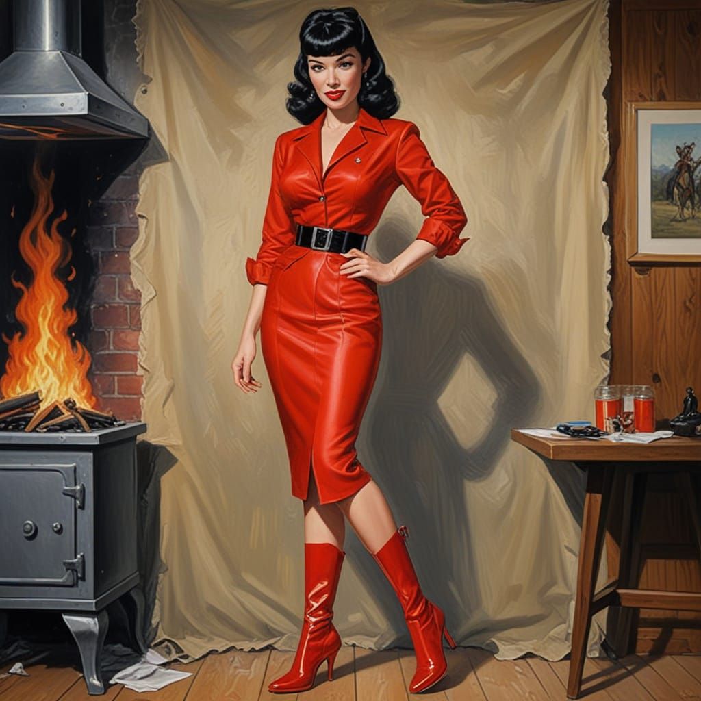 Bettie Page Pin-Up in Olivia De Berardinis Style