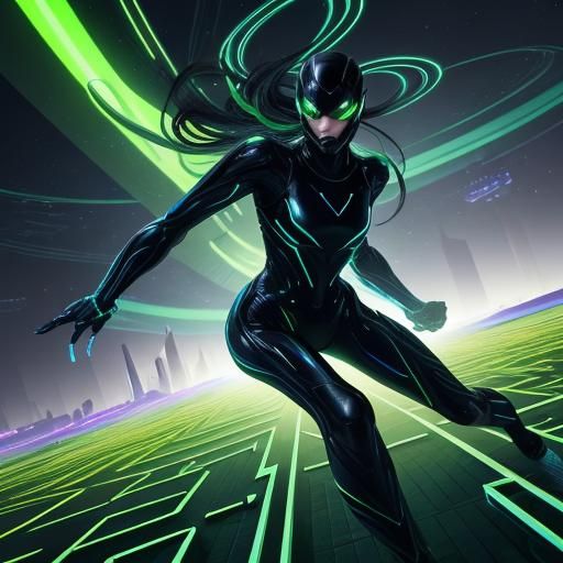 Athlete FreeRunning Through Alien Crystal Maze