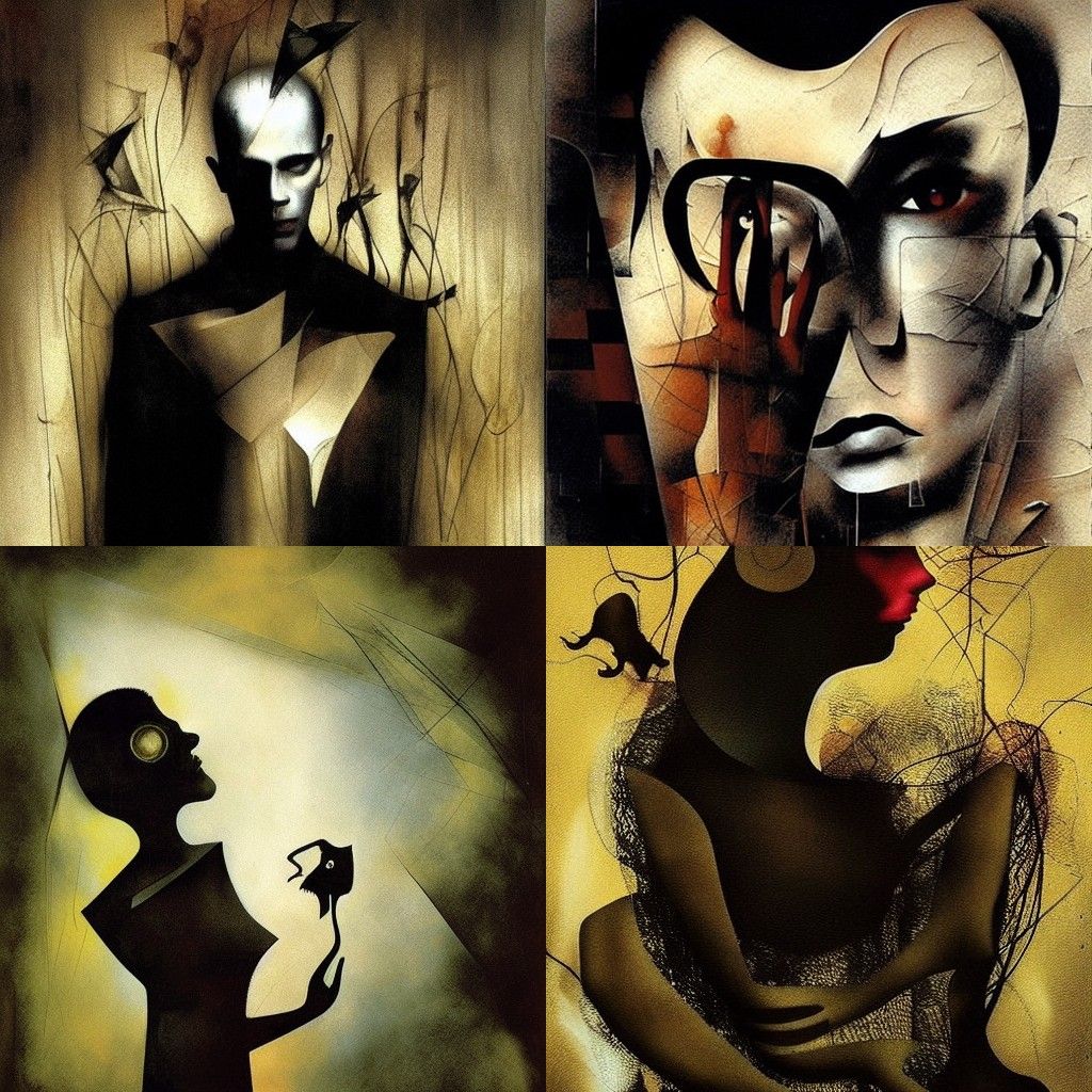 Surreal Portrait in Dave McKean Style