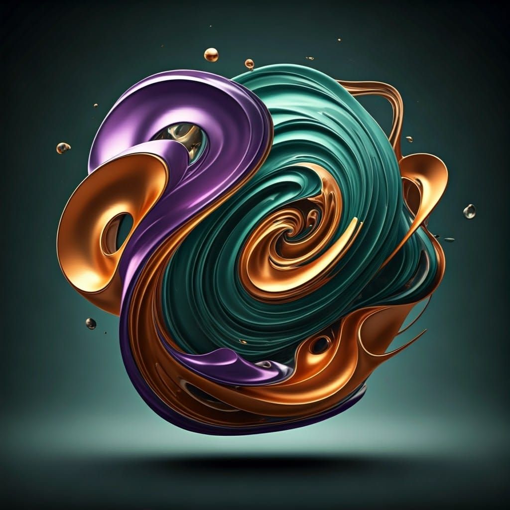 Surrealistic Music Note Suspended in Mid-Air