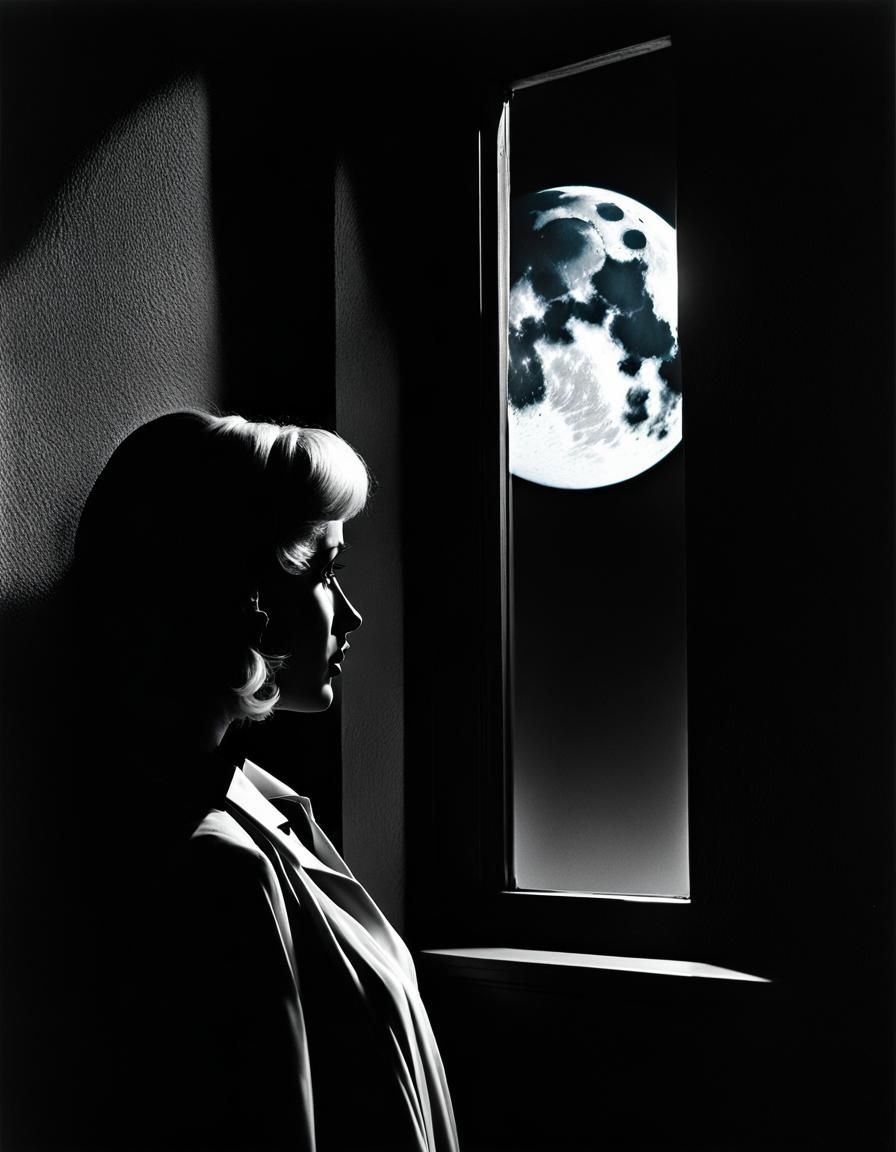 Moonlit Double Portrait in Infrared Photography Style