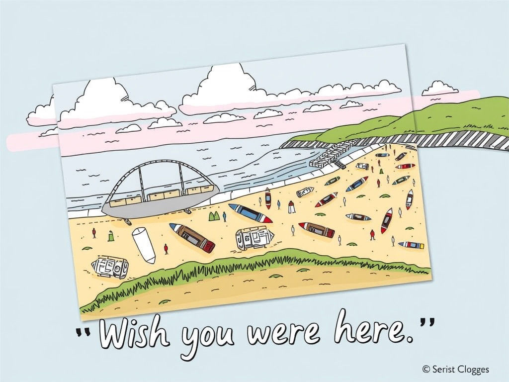 Bamford Comic Seaside Postcards " Wish you were here"
