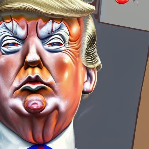 Trump as Pennywise: A Dark Comic Portrait