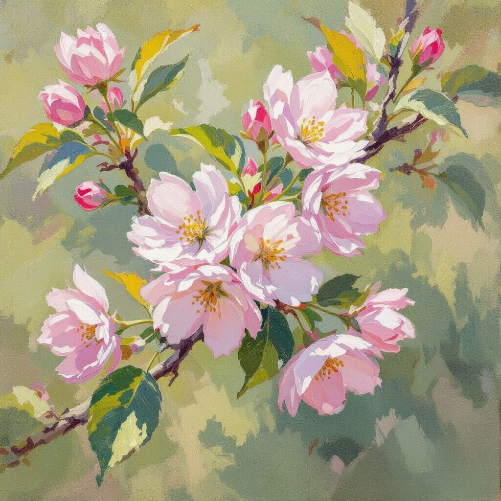 Delicate Apple Blossoms in Spring Bloom
