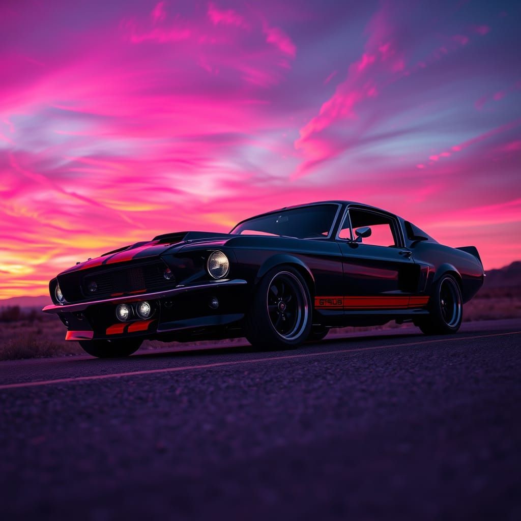 1967 Shelby GT500 at Neon Sunset