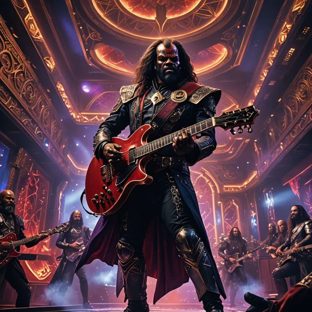 Worf's Klingon Band Rocks a Futuristic Stage