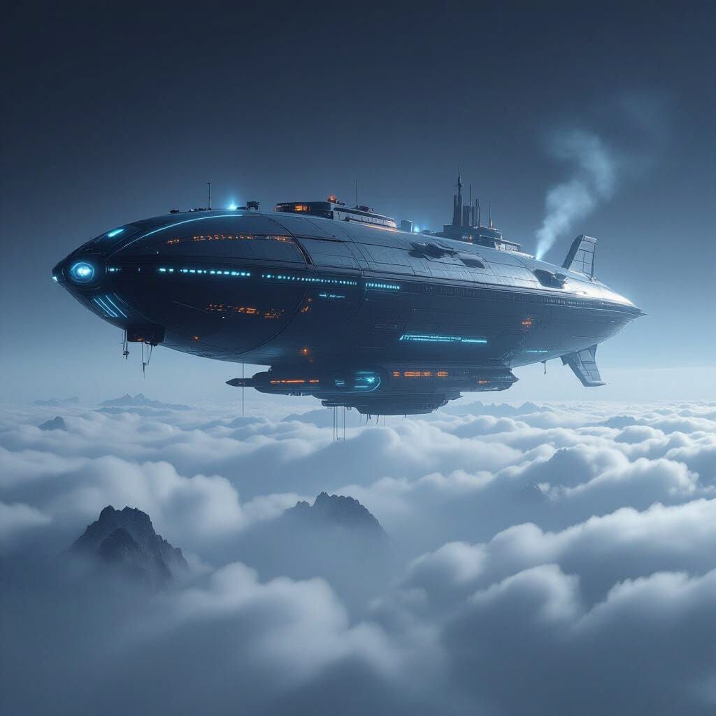 Majestic Niflheim Outpost Above Clouds