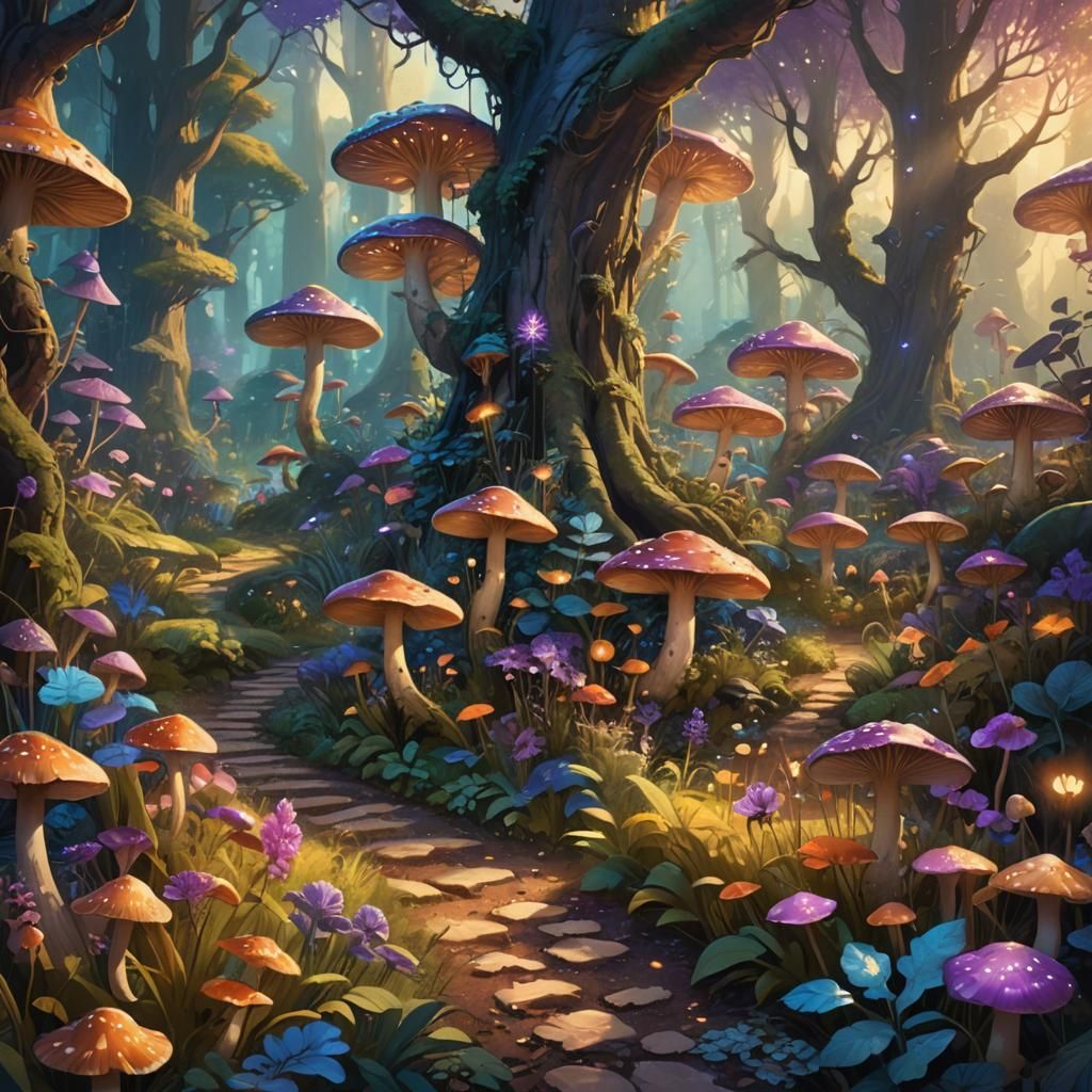 Enchanting Fantasy Garden Concept Art in Unreal Engine