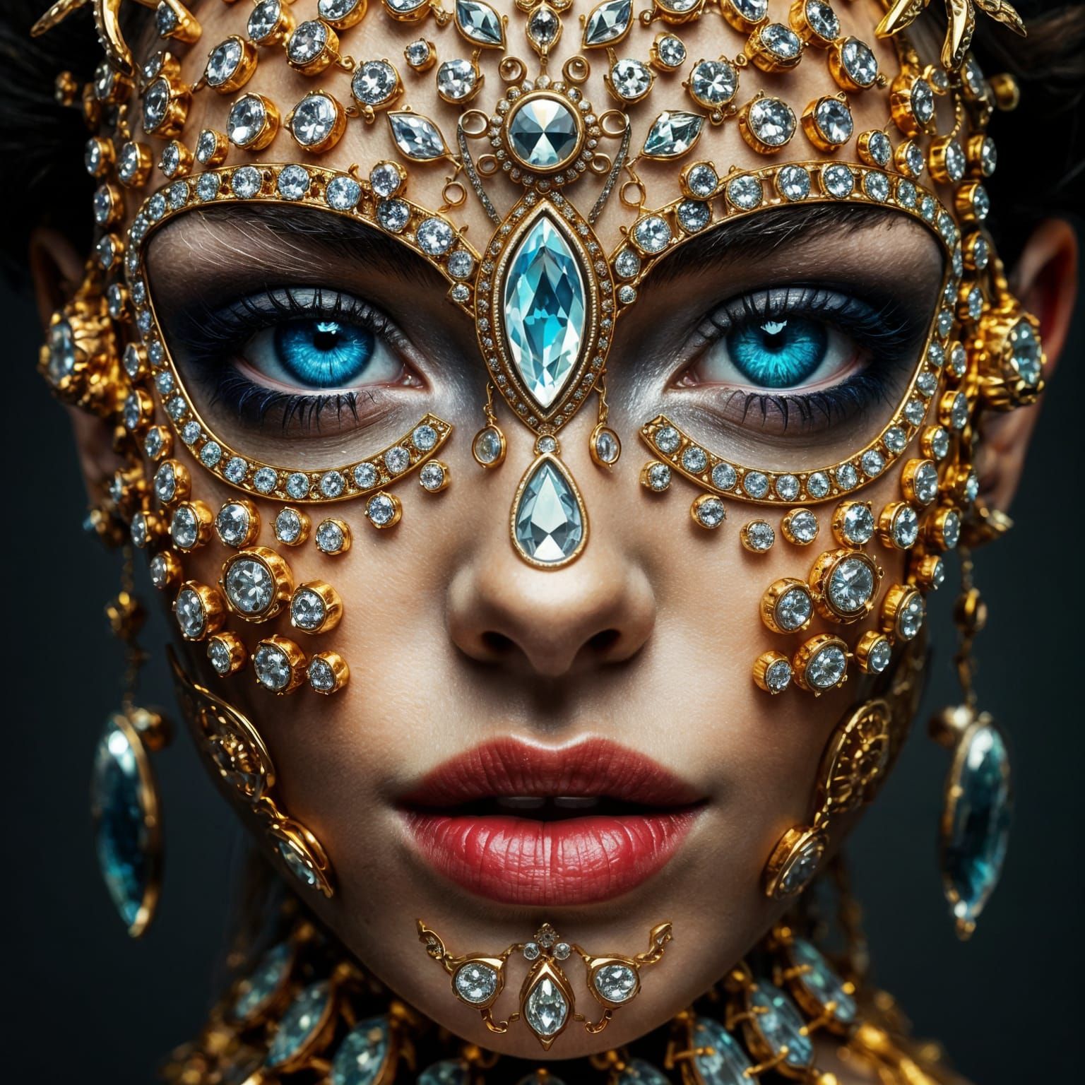 Ethereal Goddess of Gold and Diamonds