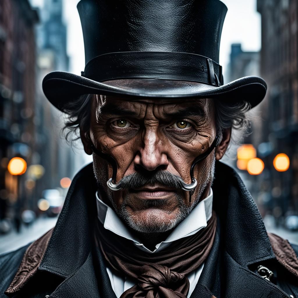 Steampunk Jack the Ripper in Manhattan: Cinematic Portrait