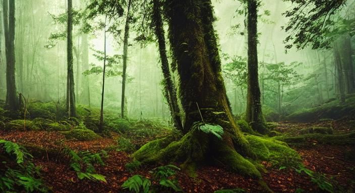 Rainforest Clearing Figure in Hyperrealistic Digital Paintin...