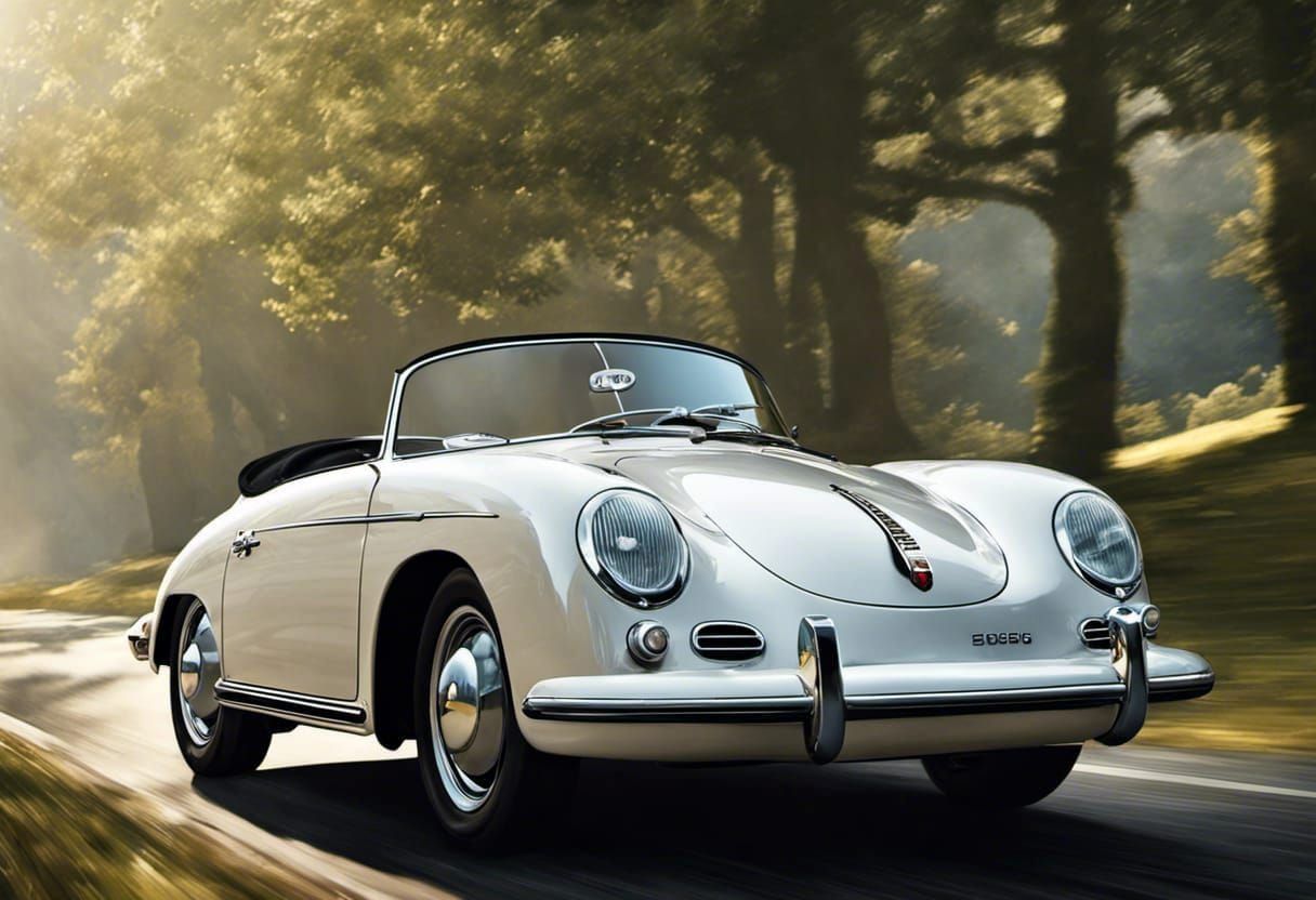 Man Driving a Porsche 356a Speedster